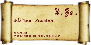 Wéber Zsombor névjegykártya